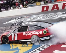 Autographed 2025 Denny Hamlin #11 Sport Clips Racing - Darlington Race Win (Burn