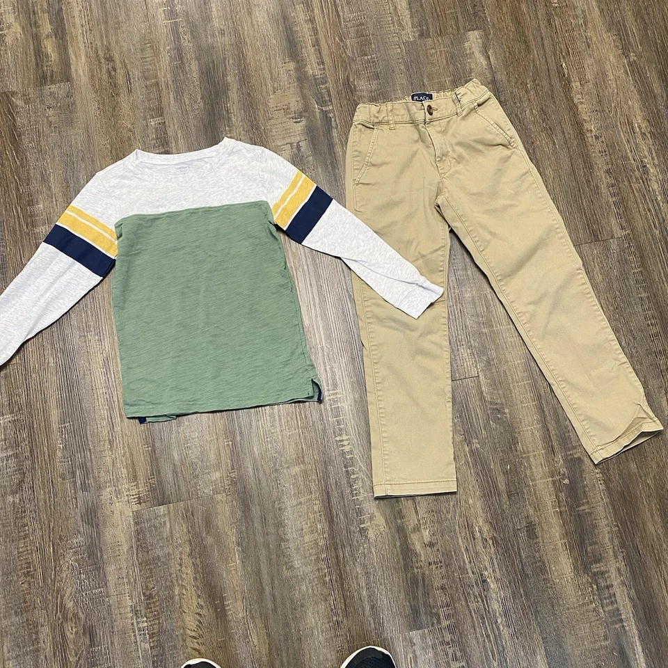 Carters And Place Pant Shirt Bundle Boys Size 7 - Image 2 of 4