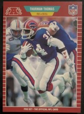 Pro Set Thurman Thomas #32 Buffalo Bills 1989 NFL Football Trading Card