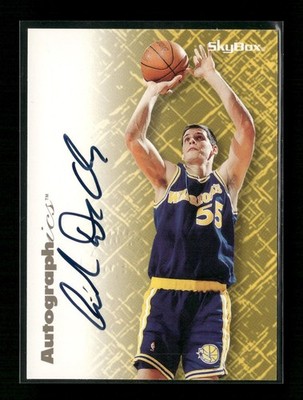 1996-97 SkyBox Premium AUTOGRAPHICS Andrew DeClercq ON CARD AUTO e12