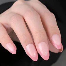 evpct French Tips Press on Nails Short Almond for Women Gift, Light Neutral +...