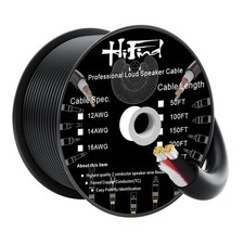 HiFind 14/2 Speaker Wire Cable 100ft Tinned OFC Copper UL CL3 Rated In/Outdoor