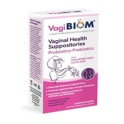 VagiBiom Lactobacillus Suppository: Microbiome Flora 1 Count (Pack of 1) 