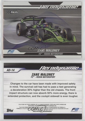 2024 Topps Paddock Pass Formula 1 Aerodynamic Zane Maloney #AD-14 0y59 - Picture 3 of 3