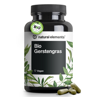 natural elements Bio Gerstengras   1500mg je Tagesdosis   aus deutschem Anbau
