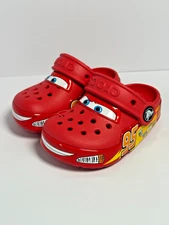 Crocs Toddler Lightning McQueen Cars Clog Red Disney Pixar C6 C7 C8 C9 C10 New