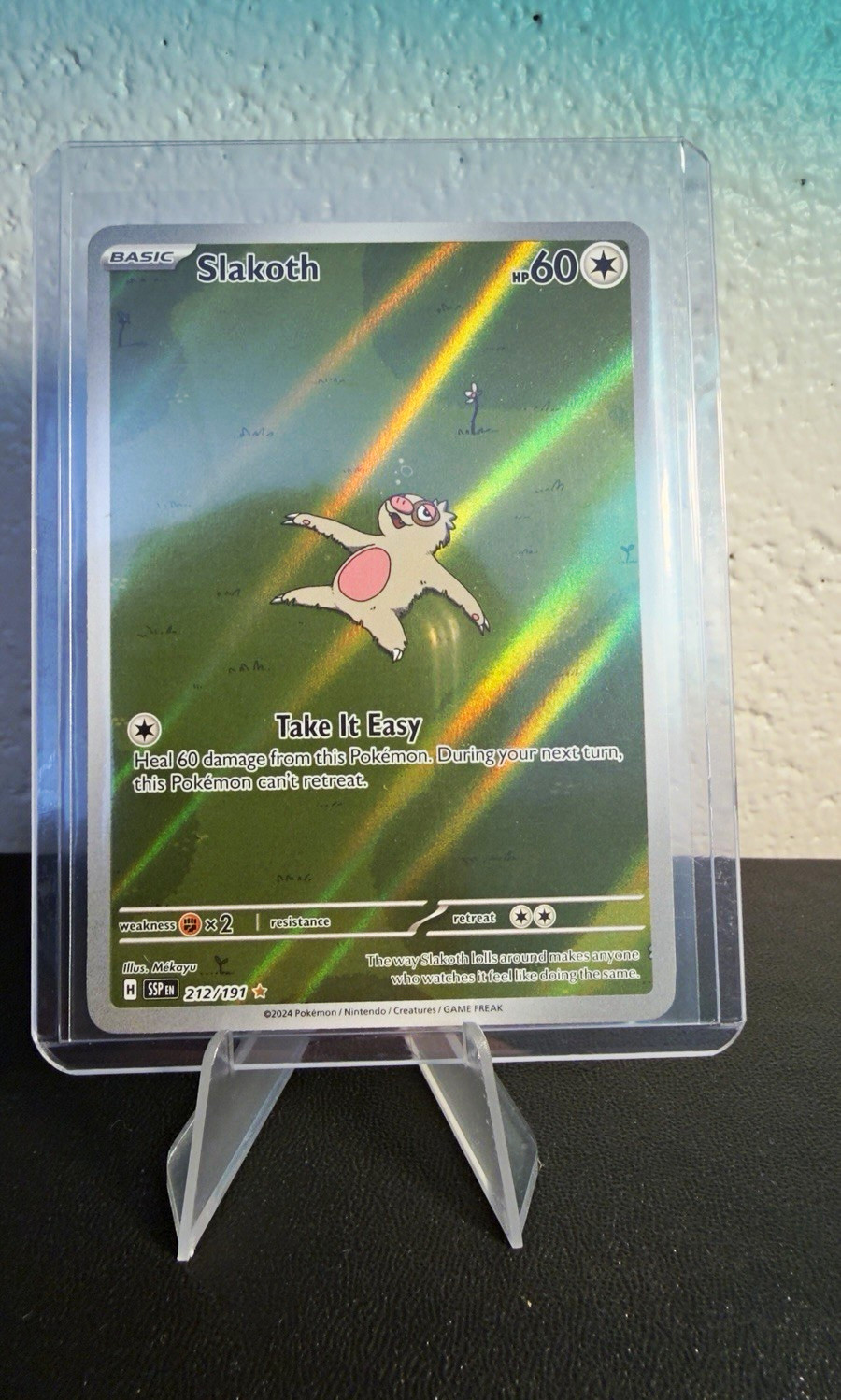 Slakoth 212/191 Sv08: Surging Sparks Illustration Rare Holo English