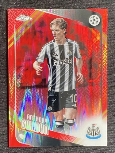 Anthony Gordon 2025-26 Topps Chrome UCC Hongbao Red Refractor Base #159 -ze1
