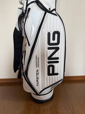 PING KARSTEN CB-P2401 White cart bag golf carry caddy bag rare