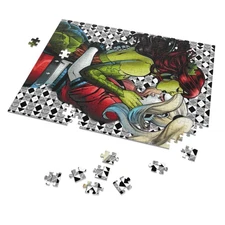 Jigsaw Puzzle, Harley Quinn and Poison Ivy Tearful Kiss, New Sizes Available