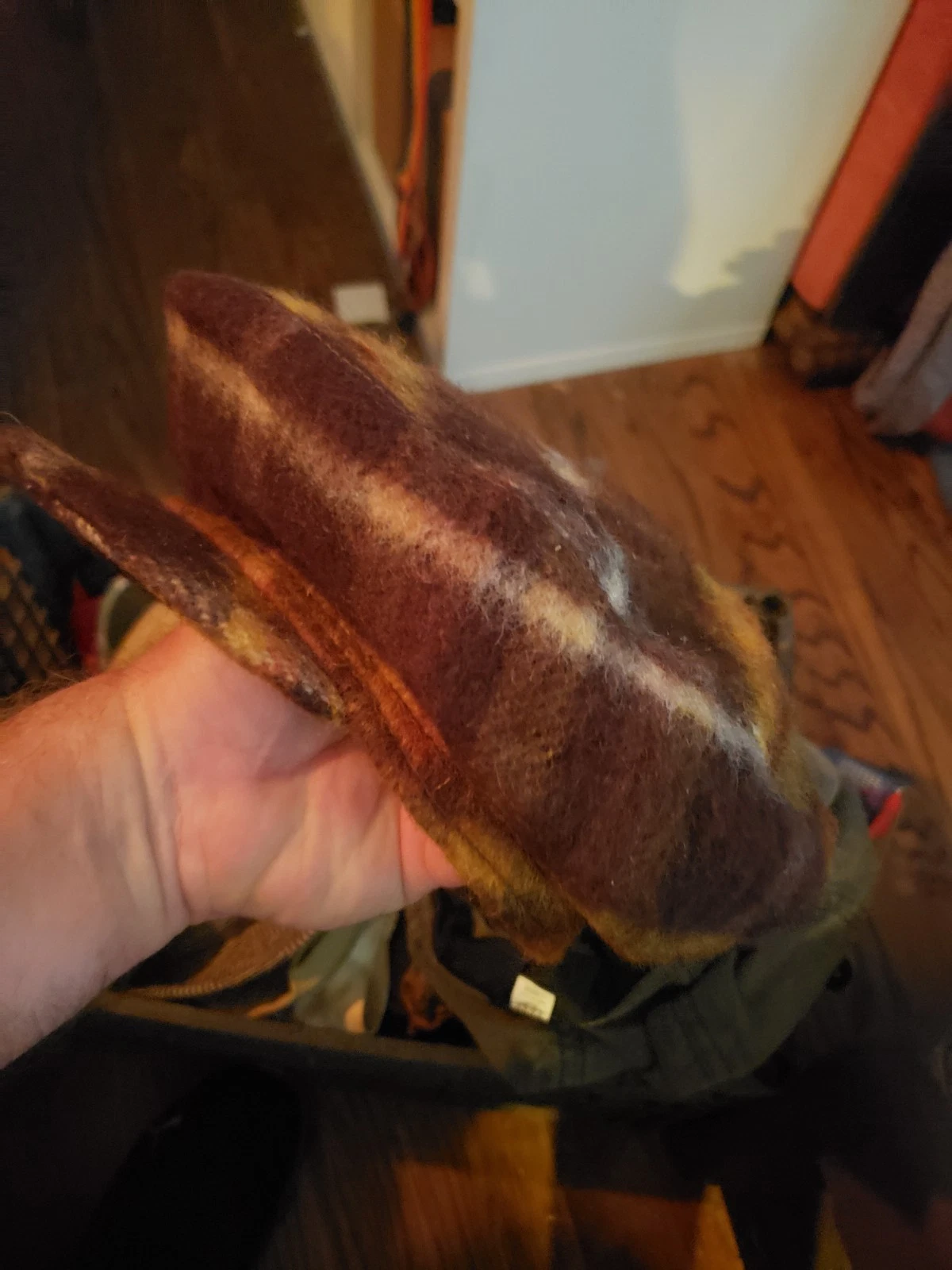 vintage Irish Bucket wool plaid flat cap or newsboy cap 8 Inches