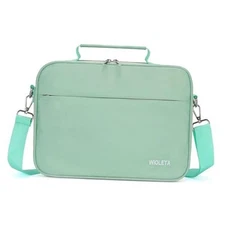 Bible Cover Case with Shoulder Strap, Bible Carrier Bag with Pen Slots Green