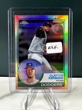 2022 Topps Chrome Platinum Clayton Kershaw Refractor Dodgers 1987 Style