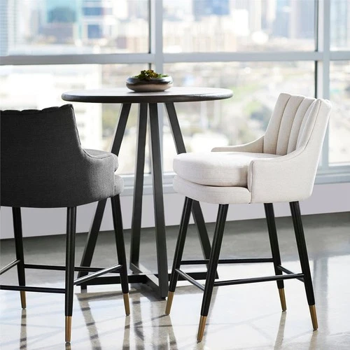 Modern Tesoro Bar Stool with Gold Accents by Cyan - Picture 6 of 6