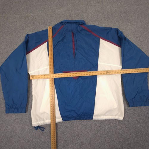 Vintage Nike Jacket Mens MEDIUM Blue 80's Windbreaker grey tag 1/2 Zip Size M - Picture 8 of 11