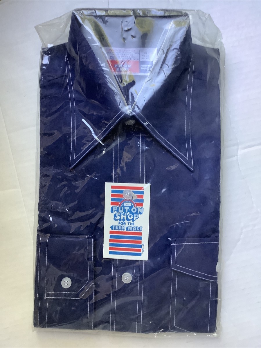 トップス 70s USA Sears open collar shirt check M トップス 70s USA Sears open collar shirt check M sears 70s