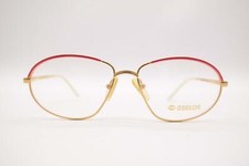 Vintage Essilor 768 02 002 Gold Rot oval Brille Brillengestell eyeglasses NOS