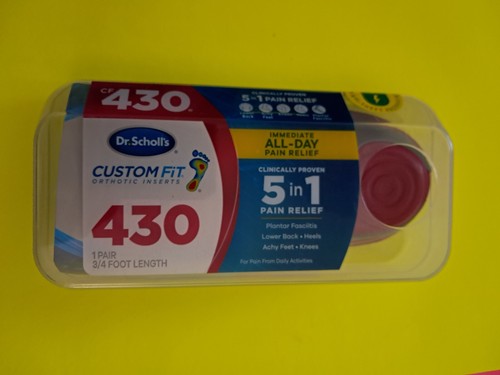 NEW - Sealed Dr Scholls Custom Fit CF 430 Orthotic Inserts 1 Pair - Red