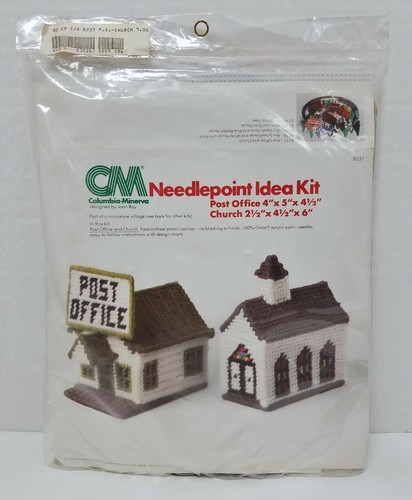 Needlepoint Post Office & Church Town Kit CM Columbia-Minerva 8237