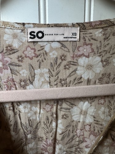 NWT SO Floral Dress, XS - Picture 7 of 7