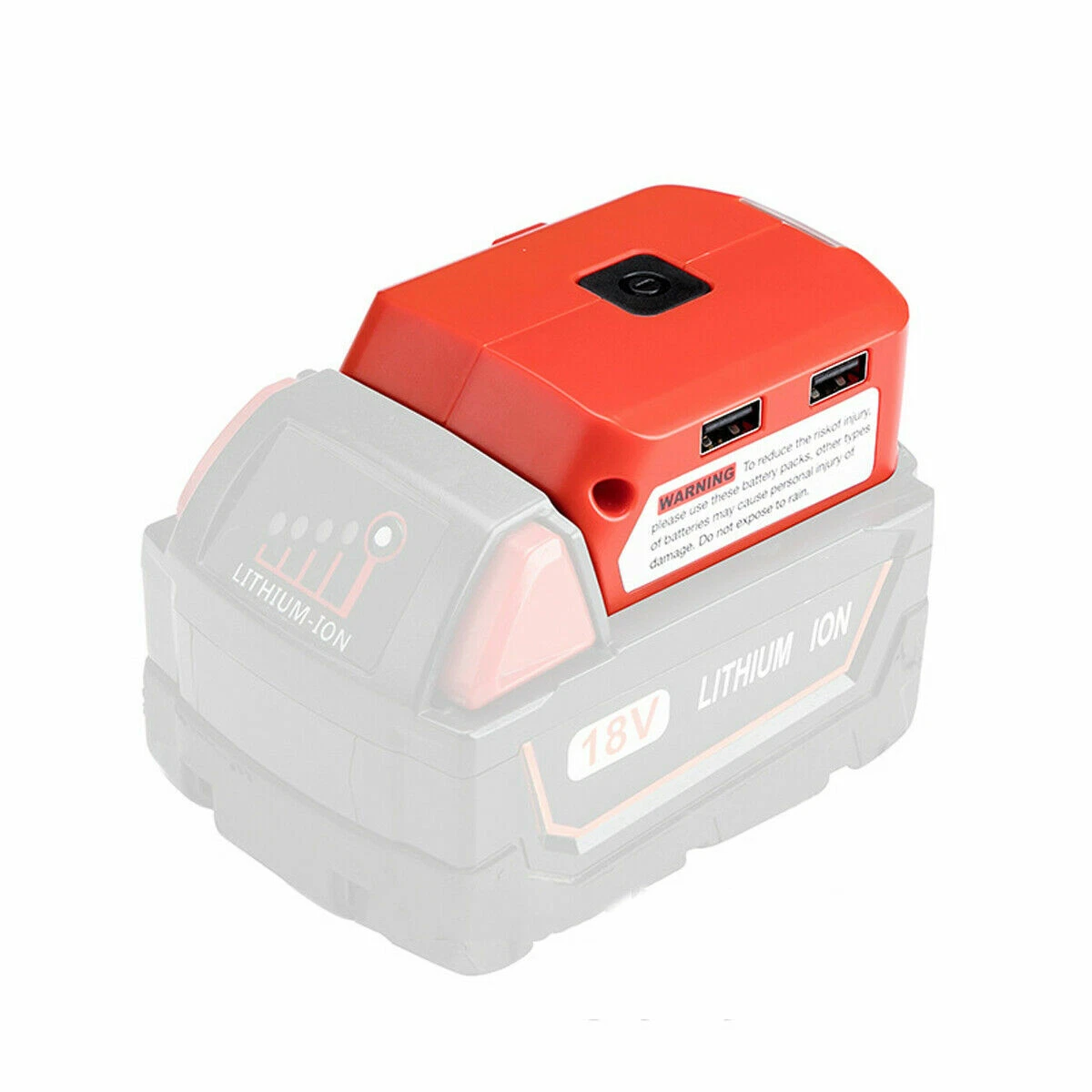 N18 Power Source Battery Adapter Charger 2 USB For Milwaukee M18