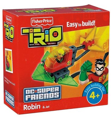Robin Helicopter Heli Batman Trio DC Super Friends Konstruktion Fisher Price