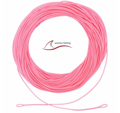 Fliegenschnur, Fly-Line WF-1F bis WF-9F Pink mit 2 Loops