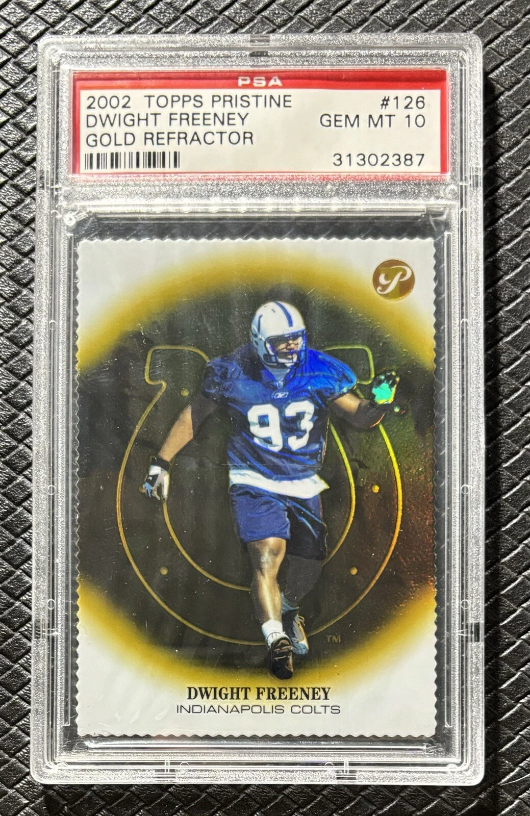 Dwight Freeney Topps Pristine #126 Gold Refractor