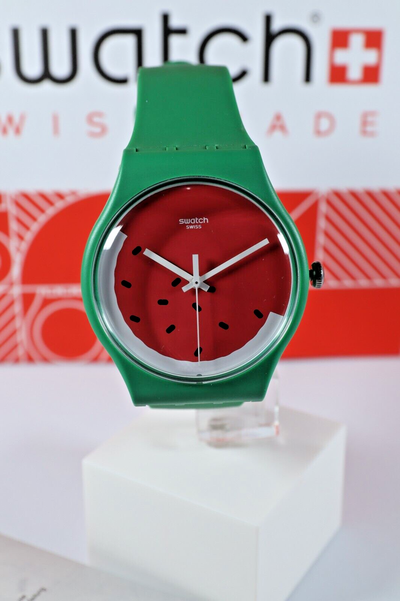 NEW SWATCH SWISS LIMITED WATERMELON WATCH TOO COOL GREEN 