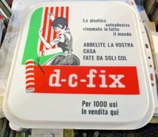plast table 27x30 pubbl. "D - C - FIX SELF-ADHESIVE PLASTIC" original 1960s