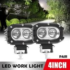 4 Inch LED Pod Square Work Light Bar Off Road Driving Fog Lamps Trucks SUV ATV