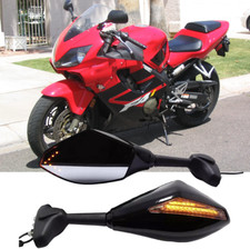 Motorrad Spiegel Rückspiegel LED Blinker Integriert Für Honda CBR 600 F3 F4 F4i
