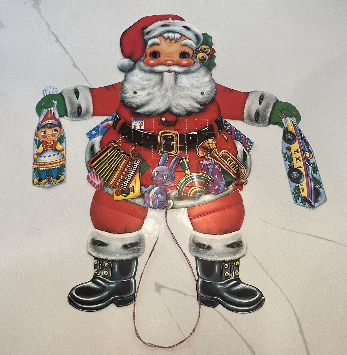 VIntage GEMO Santa Advent Calendar Made In Denmark Rare Christmas
