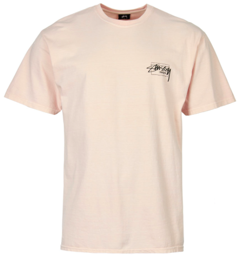 Stussy Mens Modern Age Pig Dyed T-Shirt - Black / Blush