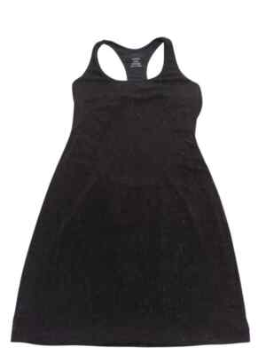 Vetements Black Glitter Open Back Mini Dress Womens Size M