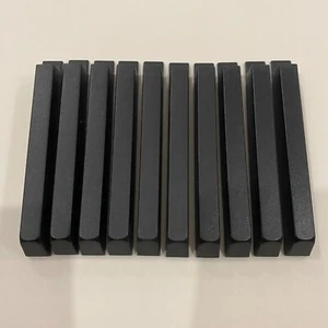10pcs Clé noire pour piano Matte ABS Remplacement des instruments pour clavier Piano