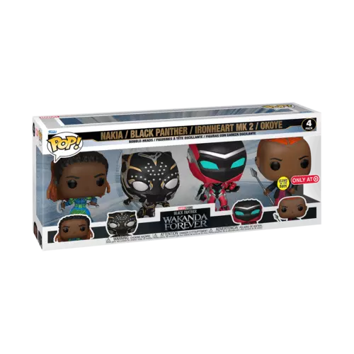 Black Panther Wakanda Forever Marvel Studios Funko Pop 4 pack Brand New
