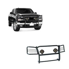 Black Horse 17GT25MA-PLB Black Grille Guard w/LED for Silverado 1500/1500 HD