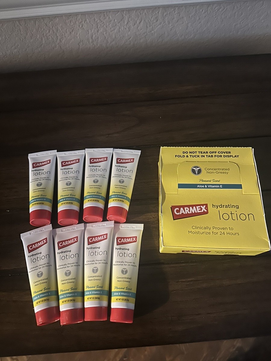 Carmex Hydrating Lotion (8) 1 oz Tubes Sealed Box Hand Body
