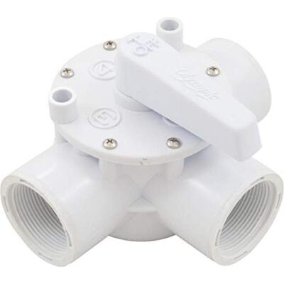 Champlain Plastics AFT100T Diverter Valve Olympic 1-1/2FPT 3-Way White