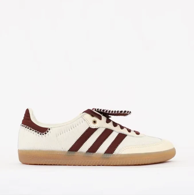 adidas gazelle silver green womens Adidas x Wales Bonner Unisex Samba Nylon Fox Brown / Sandy Beige / Lucky  Blue Low Top Sneakers