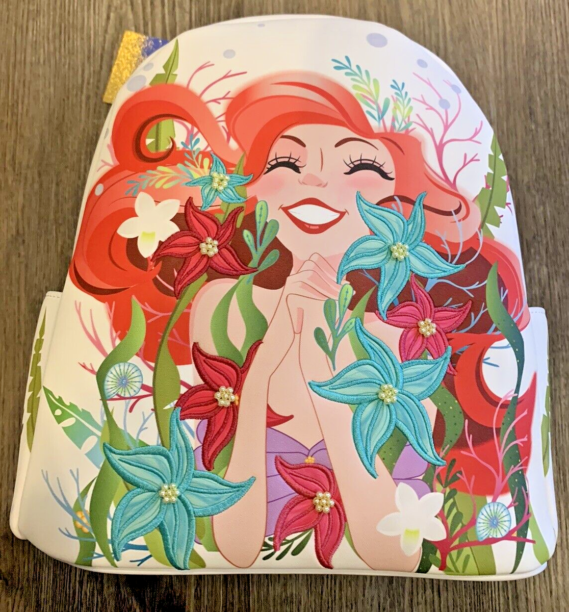Danielle Nicole Disney Little Mermaid Ariel Floral Mini Backpack BoxLunch NWT Danielle Nicole Disney The Little Mermaid Ariel Floral Mini  main image 2