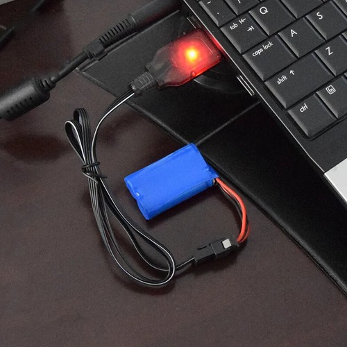 7.4V 3.7V Charger SM-4P+ or SM-4P- Plug Li-ion Electric RC Car USB Cable - Picture 3 of 11