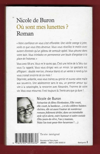 Où sont mes lunettes? - Nicole de Buron - J'ai Lu n°3297 de 2000 - Photo 2/2