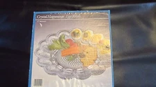 VINTAGE CRYSTAL HAPPENINGS INDIANA GLASS 11'' EGG RELISH TRAY - NIB