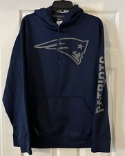 Nike New England Patriots NFL Patriot Logo Hoodie Sweatshirt Size L Therma Fit