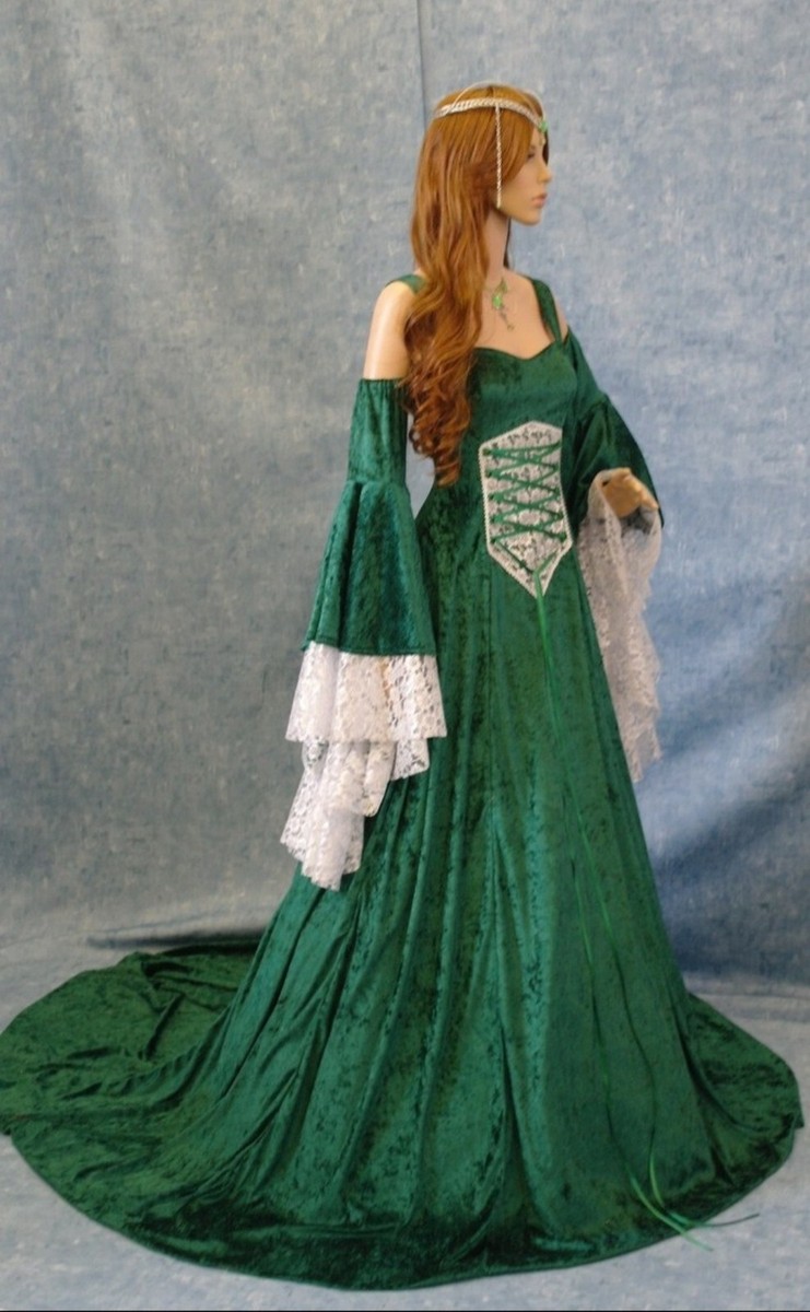 Velvet Celtic Medieval Wedding Dresses Vintage Celtic Wedding Dresses