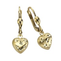 OhrhäNger Ohrring Gold F OhrhäNger 333/- Gold 2,3Cm Damen Diamantiert Neu