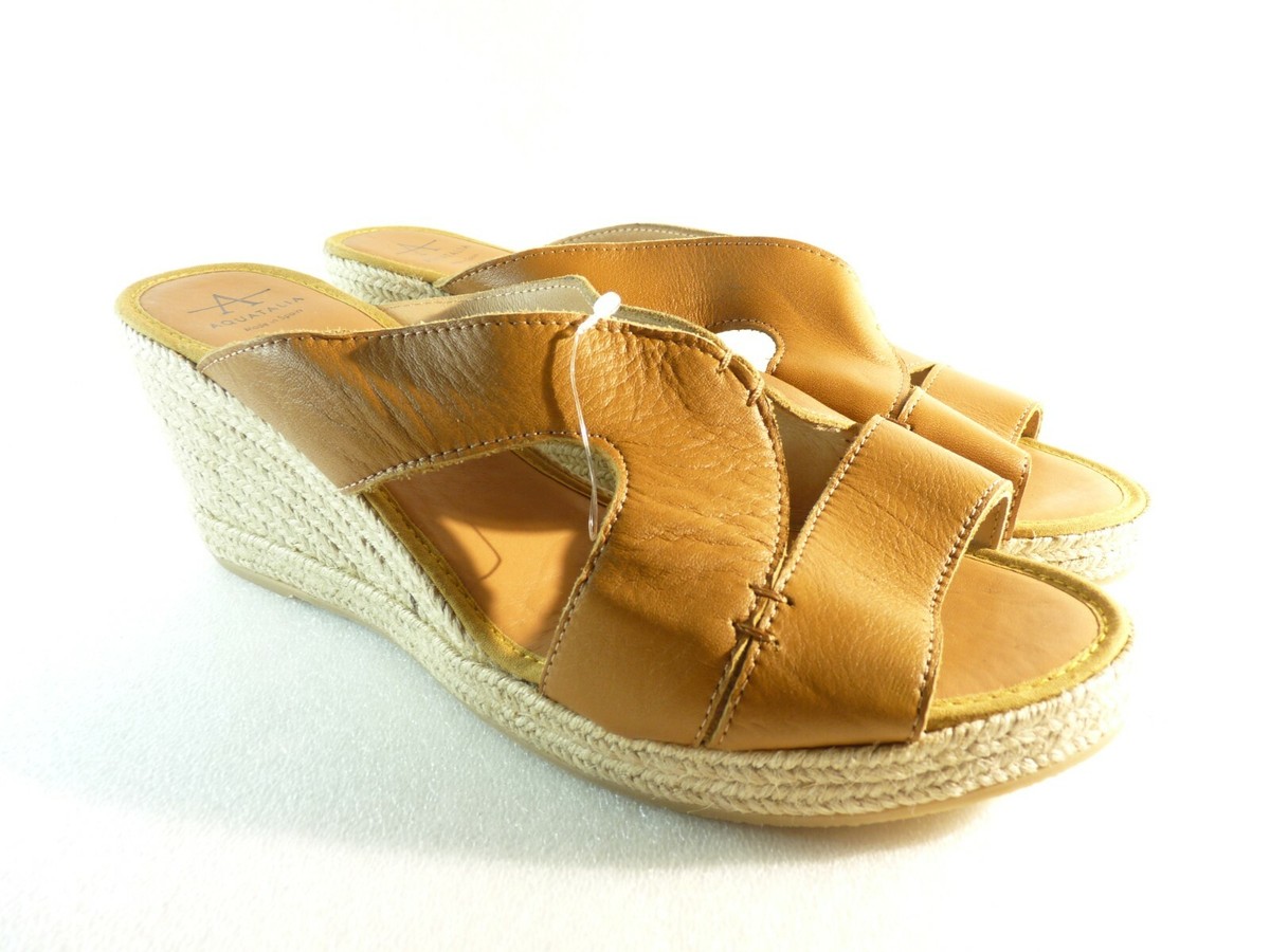 Aguatalia Women shoes sandal Wedge Tan espadrille Size 11 SKU