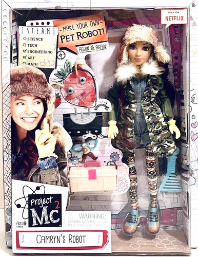 MGA Project Mc2 Netflix STEAM Camryn's Make Your Own Pet Robot & Fashion Doll
